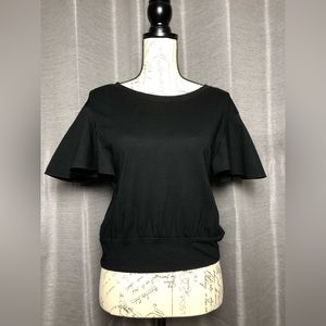 Abound Womens Black Blouse with Bell Sleeves